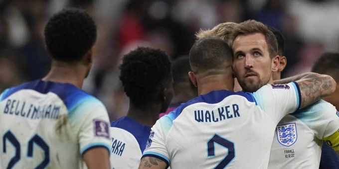 Englands tragischer Held an der WM 2022: Captain Harry Kane. wm 2022