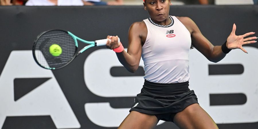 Setzte sich im Finale von Auckland mit 6:1, 6:1 gegen die Spanierin Rebeka Masarova durch: Die US-Amerikanerin Coco Gauff.