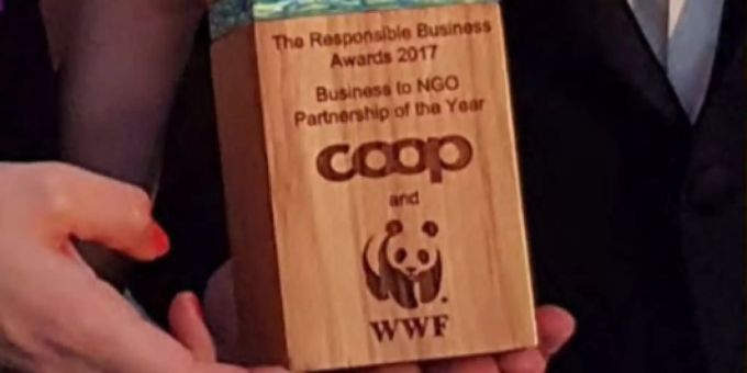 Teilauschnitt des «Responsible Business Award» 2017 für die Partnerschaft von Coop und dem WWF. Coop WWF