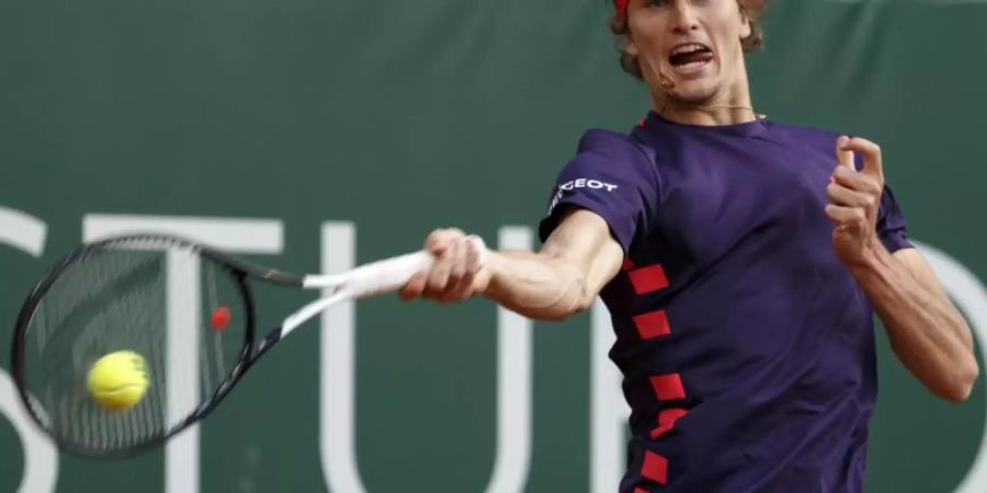 Alexander Zverev erreichte das Viertelfinale in Genf. Foto: Salvatore Di Nolfi/KEYSTONE