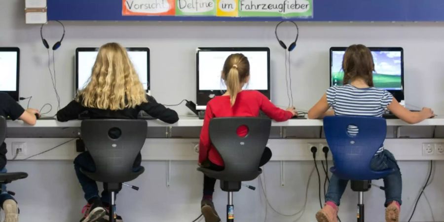 Schüler am PC.