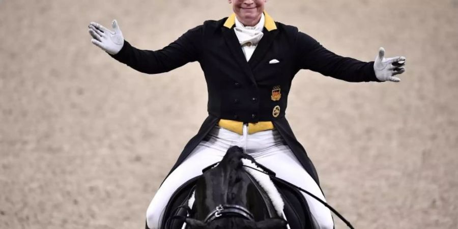 Fast fehlerfrei in Göteborg: Isabell Werth und ihr Pferd Weihegold. Foto: Bjorn Larsson Rosvall/TT News Agency/AP