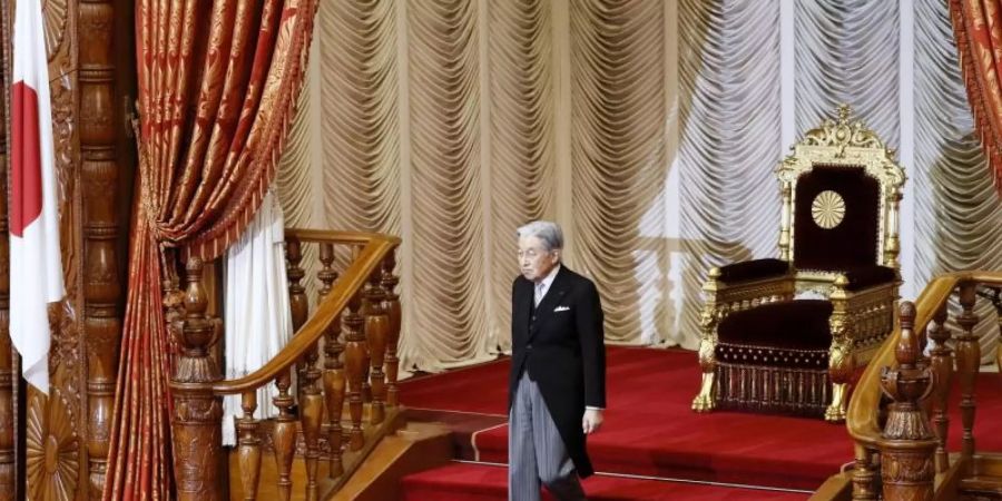 Kaiser Akihito wird am 30. April abdanken. Foto: kyodo