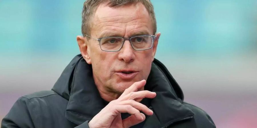 Leipzigs Trainer Ralf Rangnick glaubt nicht an eine Rückkehr zum VfB Stuttgart. Foto: Jan Woitas
