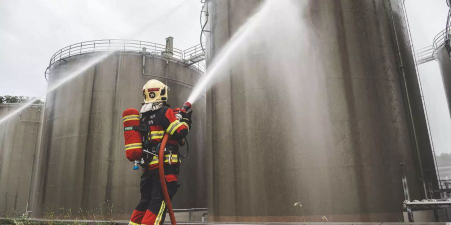 Feuerwehrübung der Berufsfeuerwehr Bern