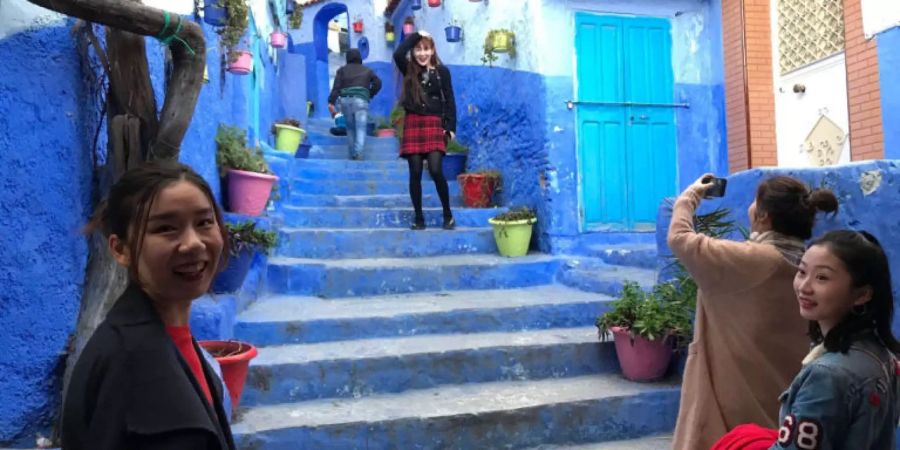 Die marrokanische Kleinstadt Chefchaouen ist eine typische Instagram-Location, Bild: Sabine Biedermann