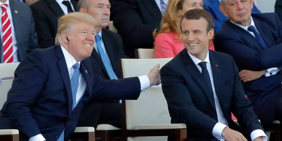 Emmanuel Macron und Donald Trump sind sich in ihrer Haltung gegenüber Russland offenbar einig.