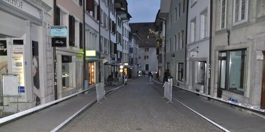 Die Kollision ereignete sich im eigens abgesperrten Bereich der Schaalgasse in der Solothurner Altstadt.