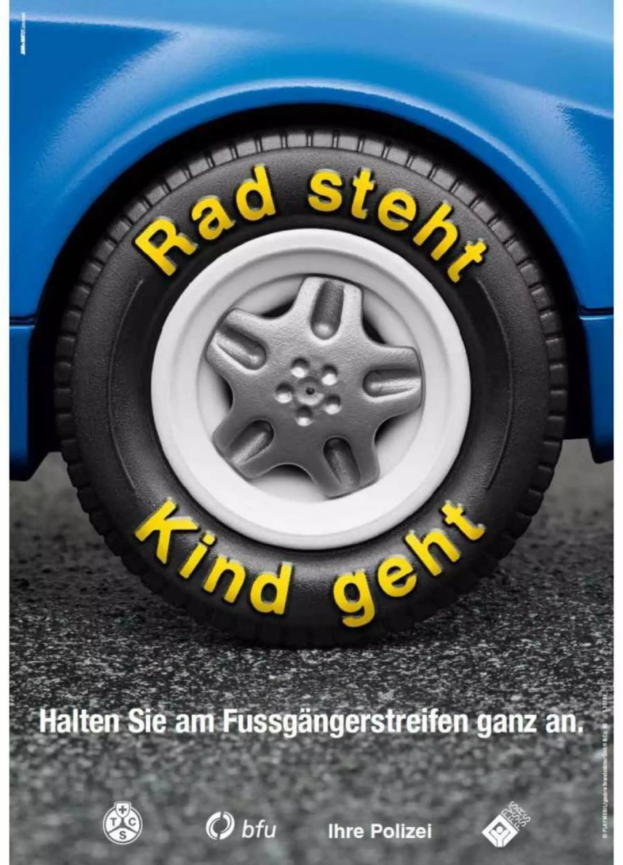 «Rad steht - Kind geht»-Plakat zum Anfang des Schuljahres - zvg Polizei Appenzell Ausserrhoden