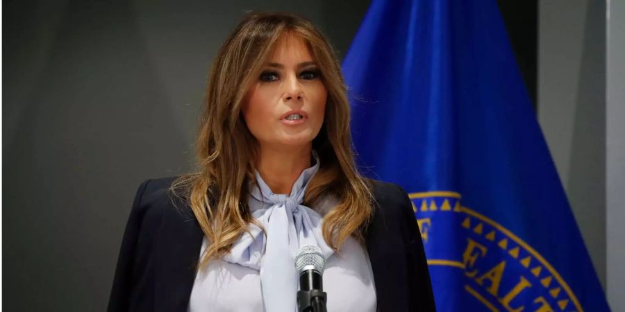 First Lady Melania Trump spricht auf einem Gipfel in Rockwille (US).