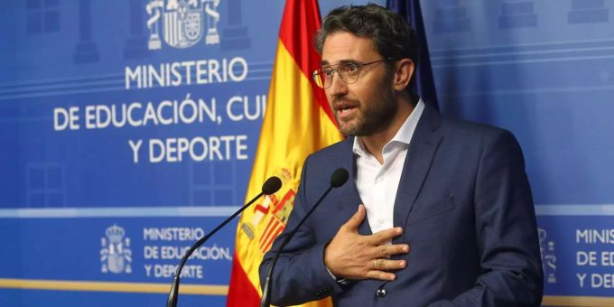 Der zurückgetretene Minister Màxim Huerta. Der zurückgetretene Minister Màxim Huerta.