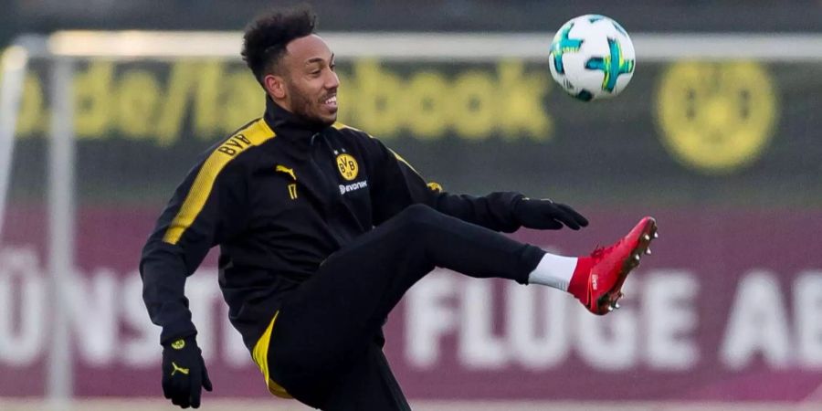 Pierre-Emerick Aubameyang beim Training. Er wurde intern gesperrt.