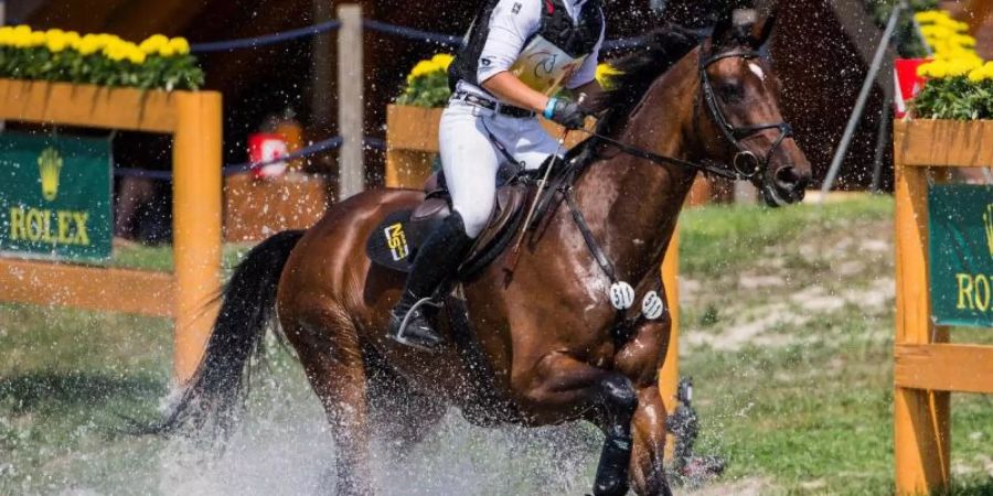 Vielseitigkeitsreiterin Julia Krajewski im Juli 2018 mit Chipmunk beim CHIO. Foto: Rolf Vennenbernd