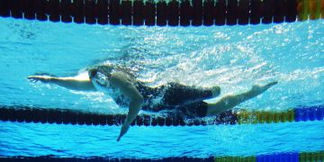 Schwimmer während einem Wettkampf.