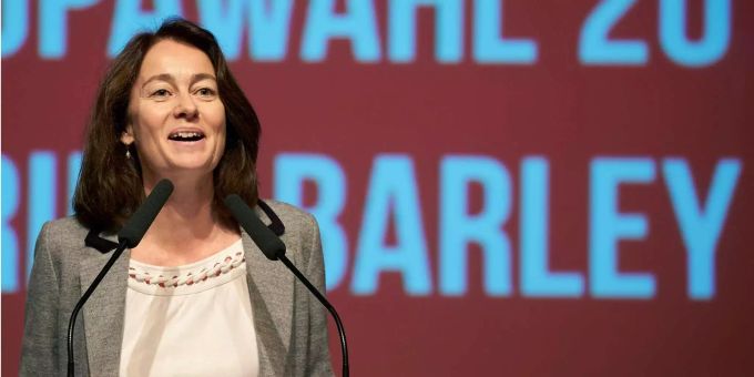 Katarina Barley (SPD), deutsche Bundesjustizministerin, spricht bei einer Landesvertreterversammlung der SPD. Katarina Barley (SPD), deutsche Bundesjustizministerin, spricht bei einer Landesvertreterversammlung der SPD.