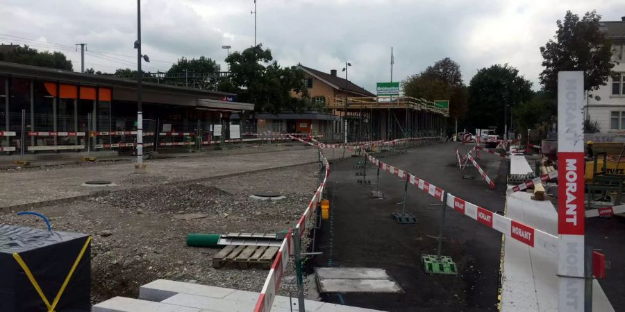 Baustelle an Bahnhof - zvg Gemeinde Flawil