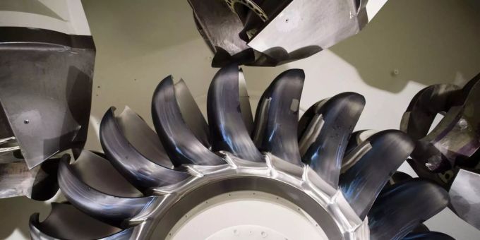 Turbine in einem Wasserkraftwerk - Keystone Turbine in einem Wasserkraftwerk - Keystone