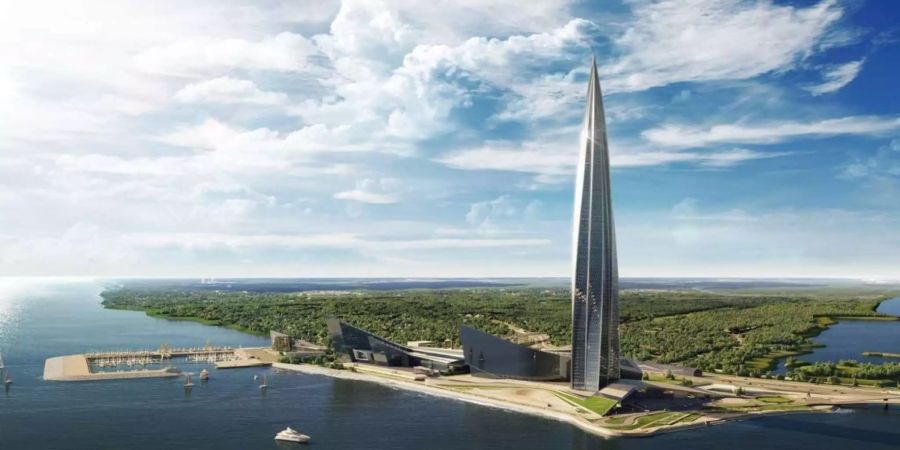 462 Meter hoch ist das Lakhta Center nahe St. Petersburg - das neue höchste Gebäude Europas liegt weltweit auf Rang 13 der Super-Wolkenkratzer,Bild: Laktha Center