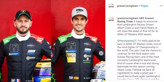 Franck Perera (l.) und Albert Costa. ADAC GT Masters