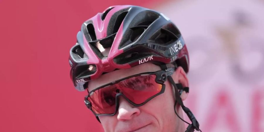 Kämpft um die Chefrolle beim Team Ineos: Chris Froome. Foto: Mahmoud Khaled/AP/dpa