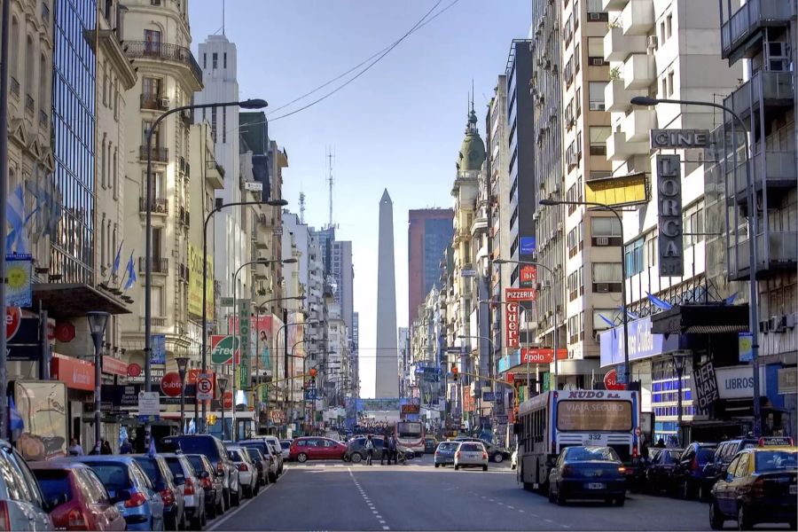 Eine Strasse in Buenos Aires