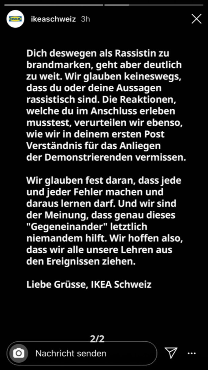 Ikea reagiert auf die Vorwürfe gegen Mimi Jäger. Mimi Jäger.