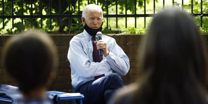 Joe Biden bei einer Wahlkampf-Veranstaltung. Election 2020 Latinos