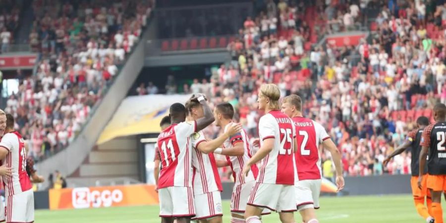 In der nächsten Champions-League-Saison spielberechtigt: Ajax Amsterdam. Foto: Federico Guerra Maranesi/ZUMA Wire/dpa