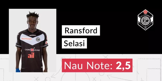 Die Nau.ch-Note für Ransford Selasi vom FC Lugano Die Nau.ch-Note für Ransford Selasi vom FC Lugano