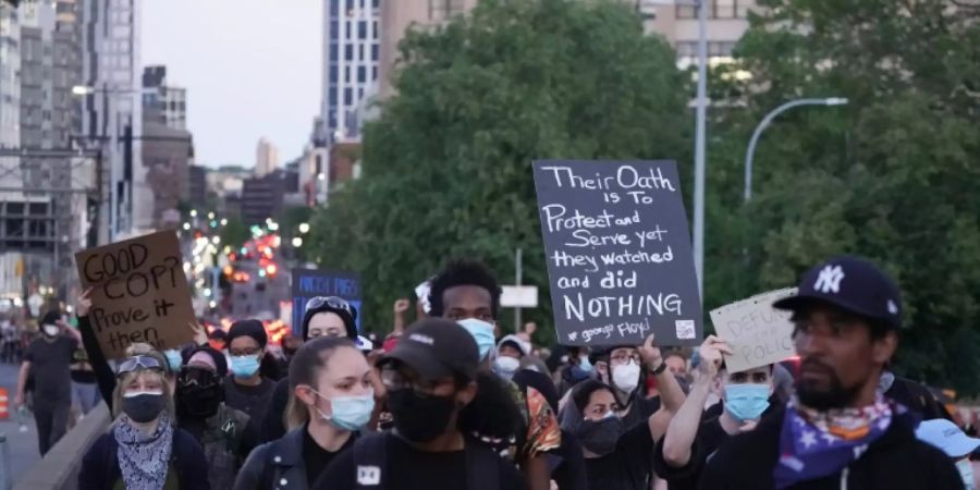 Demonstranten in New York