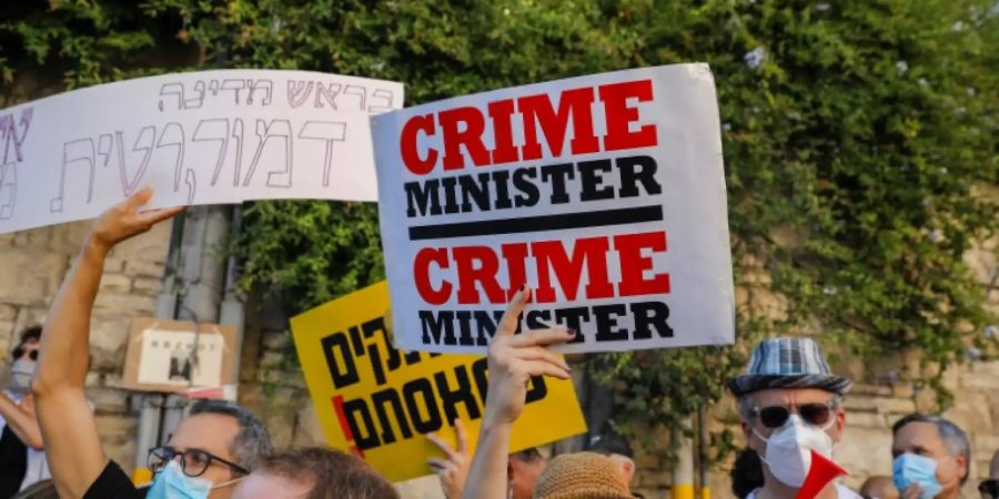 Demonstranten in Jerusalem