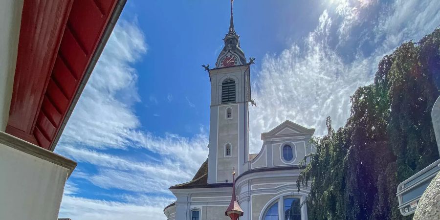 Die kath Kirche St. Martin in Schwyz.