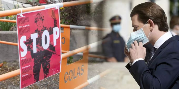 Österreichs Bundeskanzler Sebastian Kurz will die Grenzkontrollen zur Schweiz bereits im Juni beenden. Sebastian Kurz Grenzen öffnen