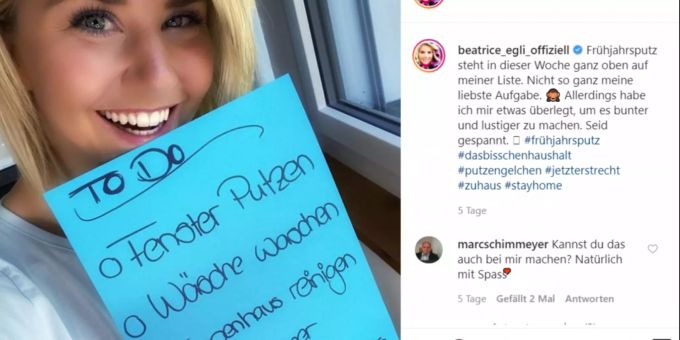 Schlagerstar Beatrice Egli mutiert w hrend Corona zur Hausfrau