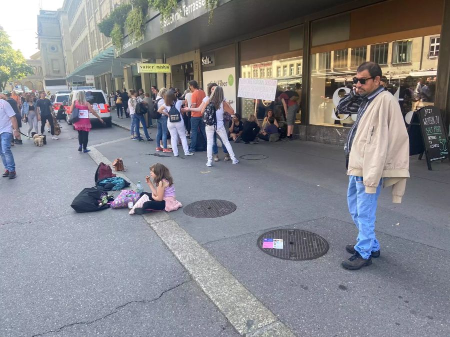 Auf dem Bärenplatz in Bern fand am Samstag eine Anti-Lockdown-Demonstration statt.