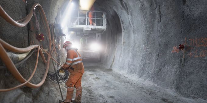 Bauarbeiten an der zweiten Gotthardröhre. Gotthard