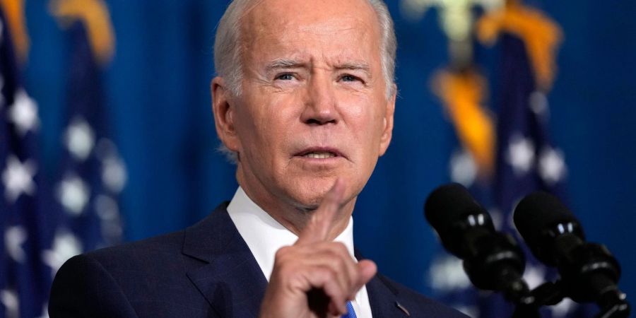 US-Präsident Joe Biden spricht in Washington über die Bedrohung der Demokratie vor den Zwischenwahlen kommende Woche.