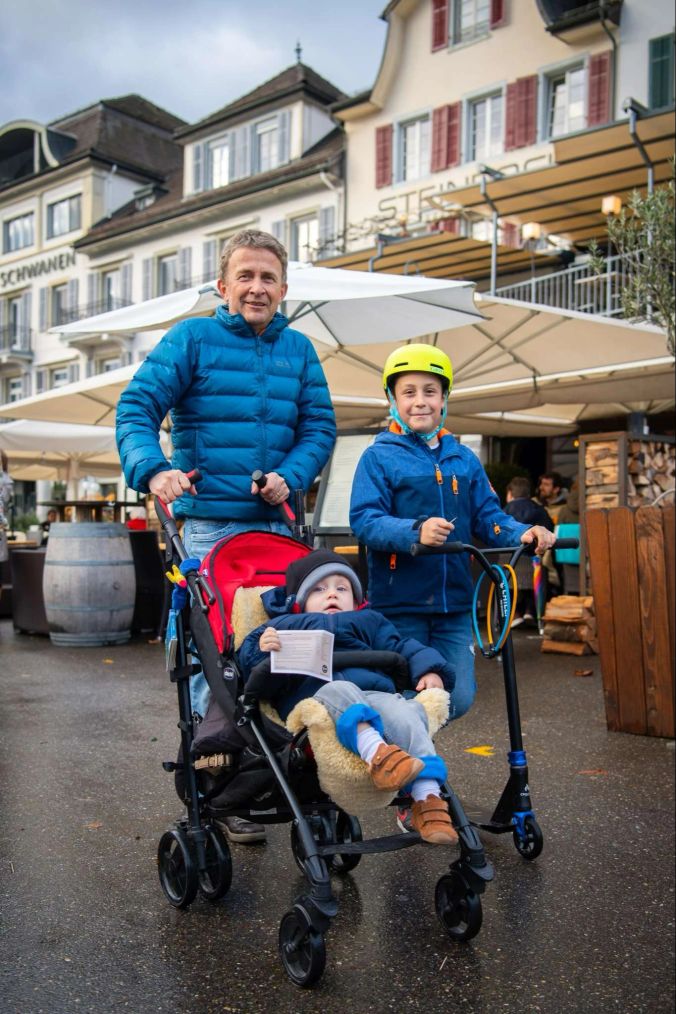 Auch diese Familie aus Stäfa schaute sich auf dem Käse-Markt um.