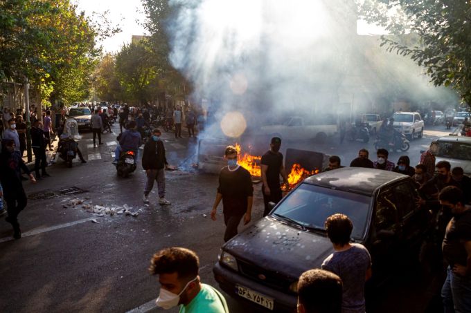 Proteste in Teheran Ende Oktober. Proteste im Iran