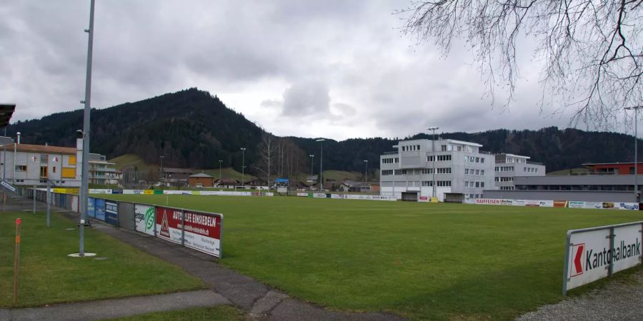 Die Sportanlage Rappenmöösli des FC Einsiedeln in Einsiedeln.