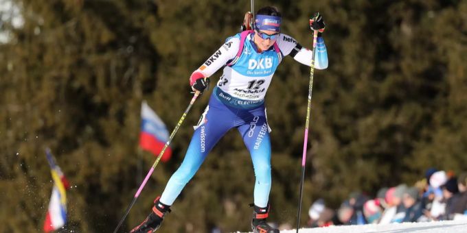 Aita Gasparin erreicht im WM-Sprint in Antholz (I) den guten 10. Platz. Aita Gasparin Biathlon