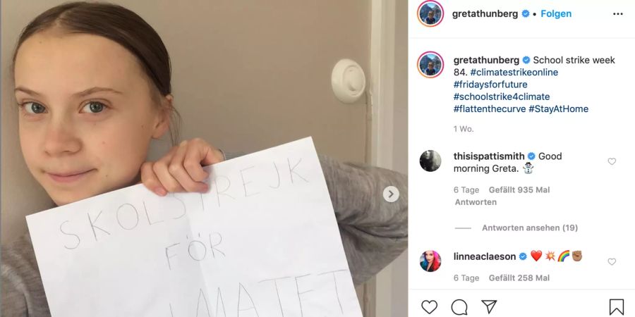 Greta Thunberg kämpft in den eigenen vier Wänden weiter gegen das Klima.