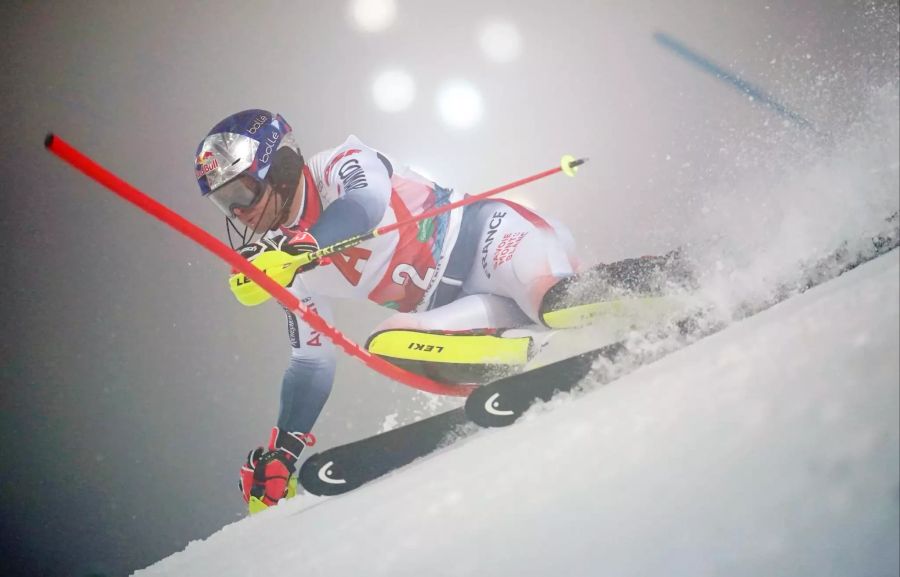 Alexis Pinturault fährt in Slalom in Schladming auf den zweiten Platz.