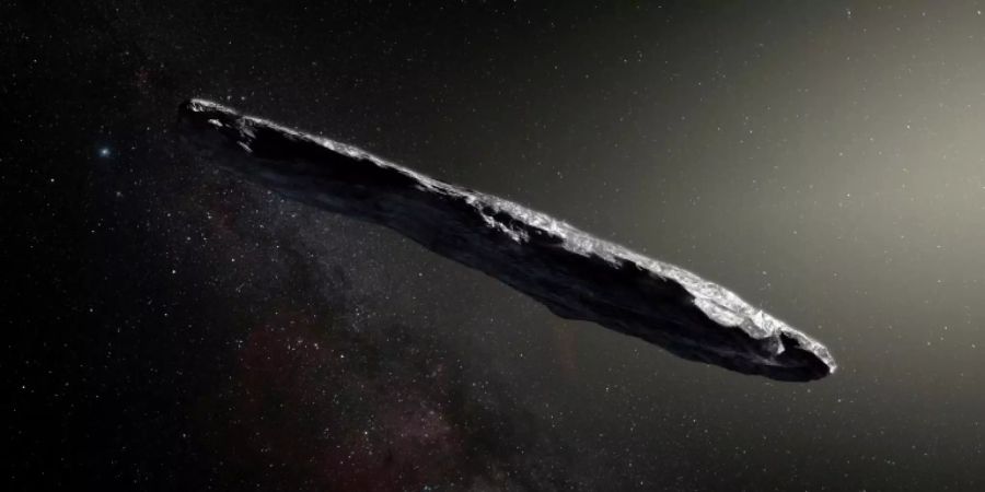 Künstlerische Darstellung von Oumuamua