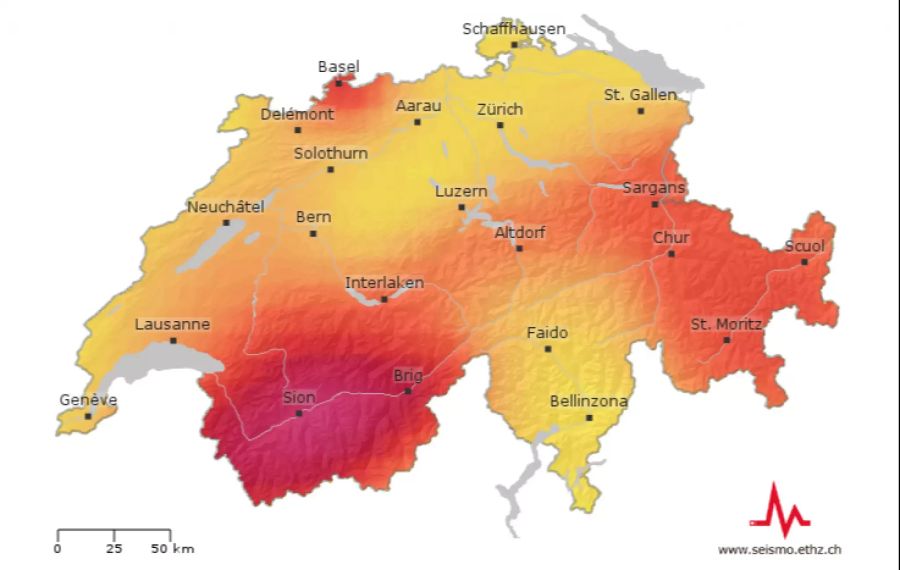 Erdbebengefährdung Schweiz