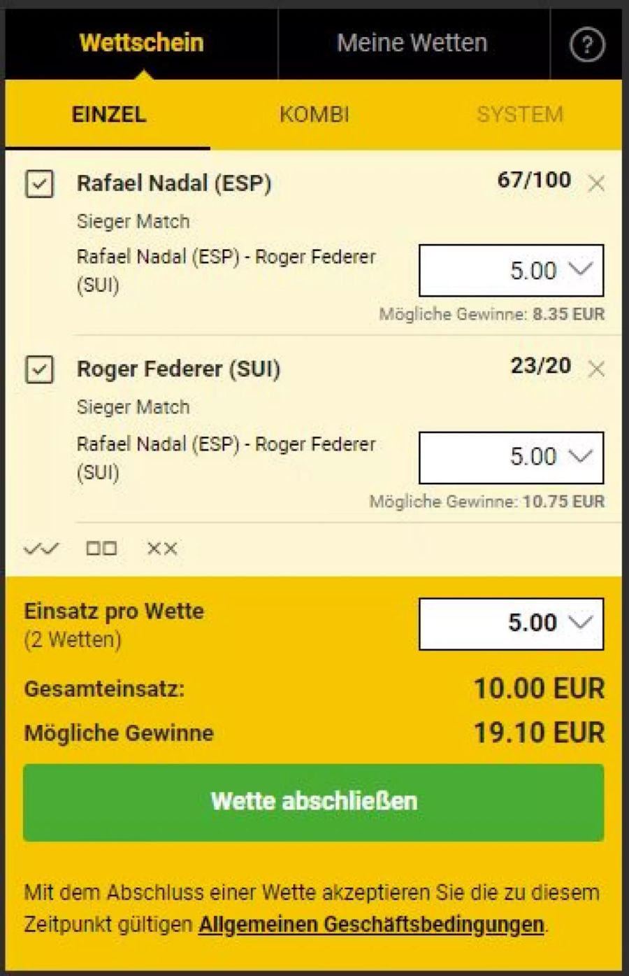 Bwin Wetten Roger Federer