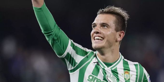 Giovani Lo Celso feiert ein Tor bei einem Spiel für Real Betis Sevilla. Giovani Lo Celso