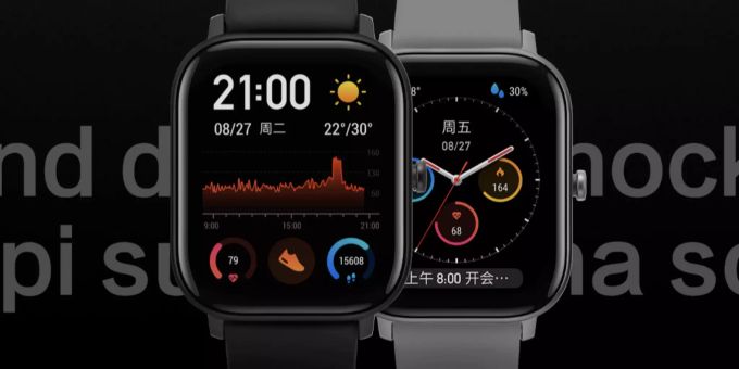 Die Amazfit GTS von Xiaomi erinnert äusserlich stark an die Apple Watch. Amazfit Xiaomi