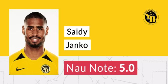 Die Nau-Note für Saidy Janko von YB. YB Luzern