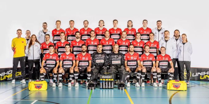 Die Mannschaft Chur Unihockey.